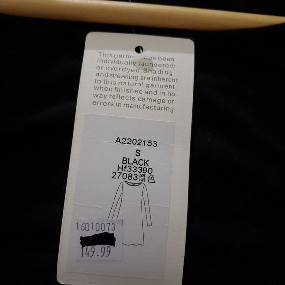 Heartstring Small Black Long Sleeve Scoop Neck Dress NWT - Picture 7 of 11